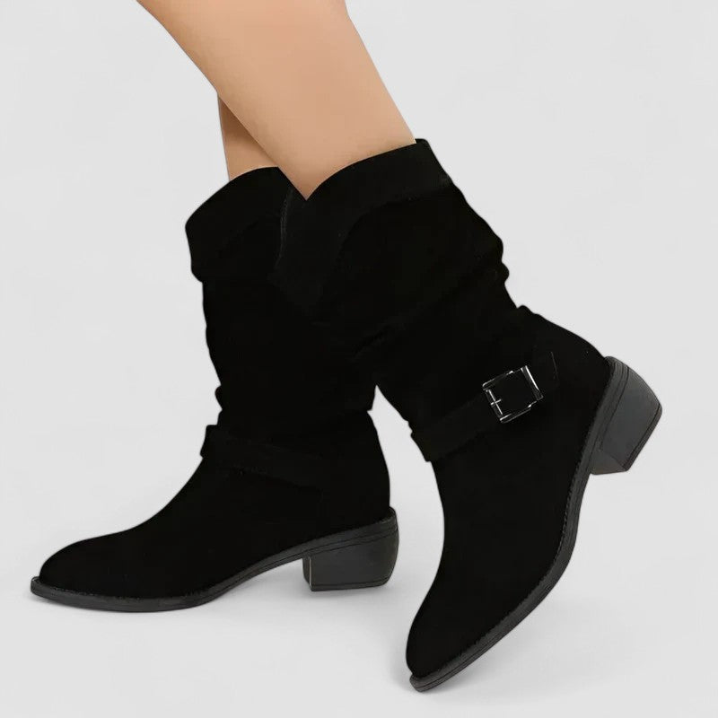 Slouch-Style Western Botas Elyse