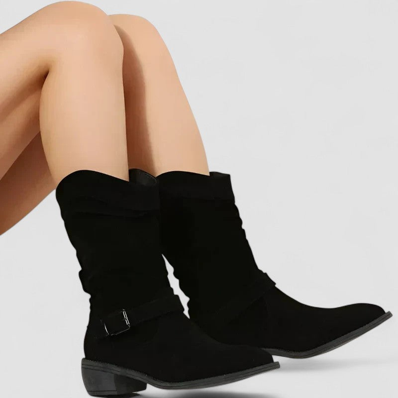 Slouch-Style Western Botas Elyse
