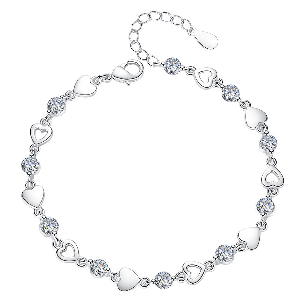 Pulsera Corazones del Universo en Plata 925