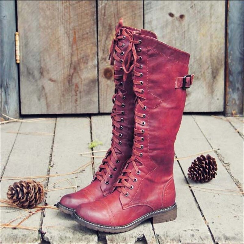 Botas de Montar en Piel con Cordones 'Beatrice'